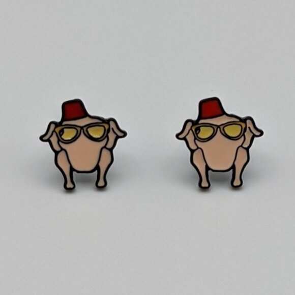 Jewelry - Friend's Turkey head acrylic stud earrings Thanksgiving
